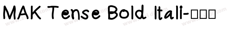 MAK Tense Bold Itali字体转换
